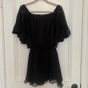 Black Ruffle Romper